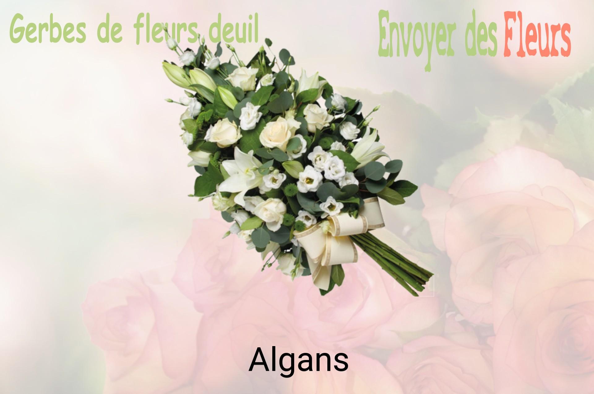 Gerbe de fleurs de deuil livrée à Algans